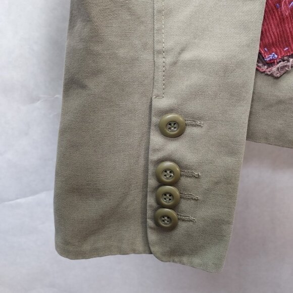 Topshop Jacket Women US 10 M Double Breasted Olive Green Lined Military Buttons - Picture 3 of 14
